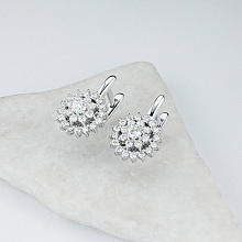 Серьги из белого золота с бриллиантами (изготовление)