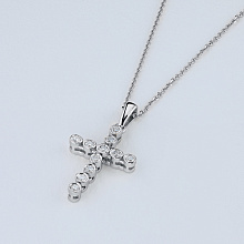 Подвеска из белого золота с бриллиантами (изготовление)