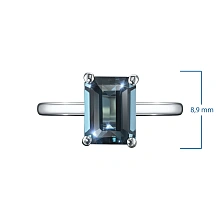 Кольцо из серебра с топазом