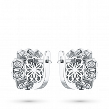 Серьги из белого золота с бриллиантами (изготовление)