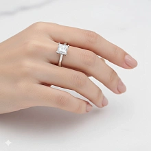 Классическое кольцо из белого золота (изготовление) с бриллиантом