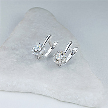 Серьги из белого золота с бриллиантами (изготовление)