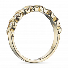 Кольцо из желтого золота с бриллиантами (изготовление)