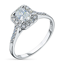 Кольцо из белого золота c бриллиантами