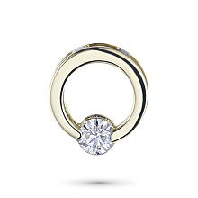 Классическая подвеска из желтого золота с бриллиантом