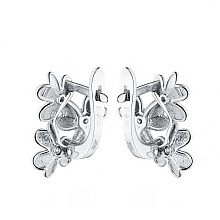 Серьги из белого золота с бриллиантами