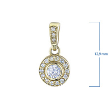 Подвеска из желтого золота с бриллиантами