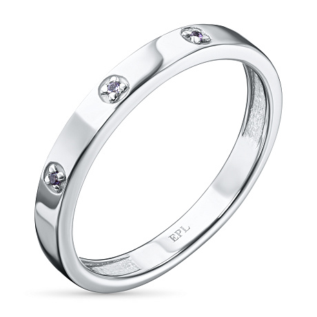 Кольцо из серебра с аметистами