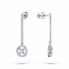 Пусеты из белого золота с бриллиантом (изготовление)