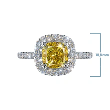 Кольцо из белого золота c бриллиантами