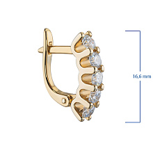 Серьги из желтого золота с бриллиантами (изготовление)