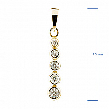 Подвеска из желтого золота с бриллиантами (изготовление)