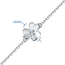 Браслет из серебра с бриллиантом