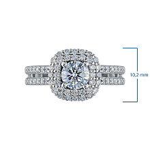 Кольцо из белого золота c бриллиантами