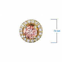 Пусеты из желтого золота (изготовление) с бриллиантами
