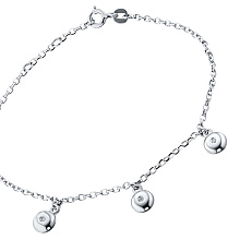 Браслет из серебра с бриллиантами