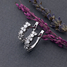 Серьги из белого золота с бриллиантами (изготовление)