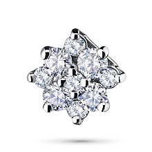 Подвеска из белого золота c бриллиантами выращенными