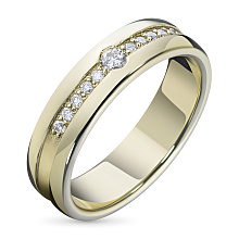 Кольцо из желтого золота с бриллиантами