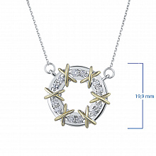 Колье из комбинированного золота с бриллиантами (изготовление)