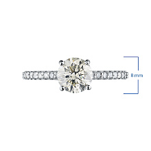 Кольцо из белого золота с бриллиантами (изготовление)