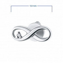 Пусеты из белого золота с бриллиантами (изготовление)