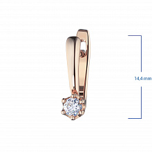 Серьги из красного золота с бриллиантами (изготовление)