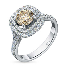 Кольцо из белого золота (изготовление) с бриллиантом