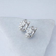 Серьги из белого золота с бриллиантами (изготовление)