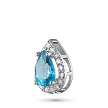 Подвеска из белого золота с бриллиантами и топазом (изготовление)