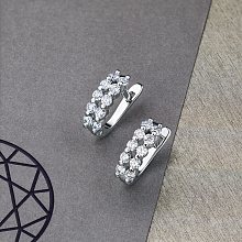 Серьги из белого золота с бриллиантами (изготовление)