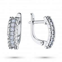 Серьги из белого золота с бриллиантами (изготовление)