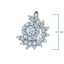 Серьги из серебра c бриллиантами