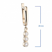 Серьги из красного золота с бриллиантами (изготовление)