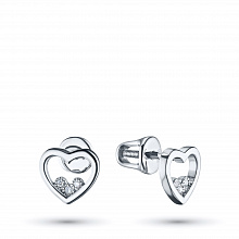 Пусеты из серебра с бриллиантами (изготовление)