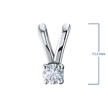 Подвеска из белого золота с бриллиантом (изготовление)