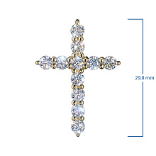 Подвеска из желтого золота c бриллиантами