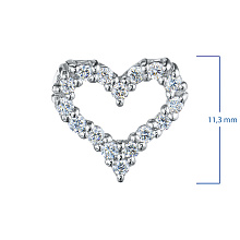 Подвеска из серебра c бриллиантами