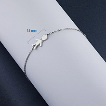 Браслет из серебра с бриллиантом