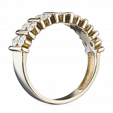 Кольцо из желтого золота с бриллиантами (изготовление)