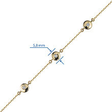 Браслет из желтого золота c бриллиантами