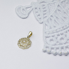 Подвеска из желтого золота с бриллиантами (изготовление)