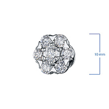 Пусеты из белого золота с бриллиантами (изготовление)