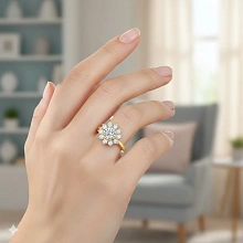 Кольцо из желтого золота c бриллиантами