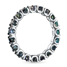 Кольцо из белого золота с сапфирами