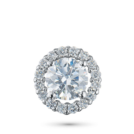 Классическая подвеска из белого золота