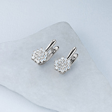 Серьги из белого золота с бриллиантами (изготовление)