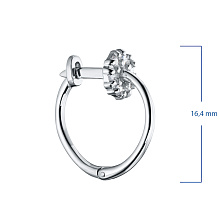 Серьги из серебра c бриллиантами