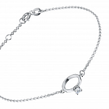 Браслет из белого золота с бриллиантом (изготовление)