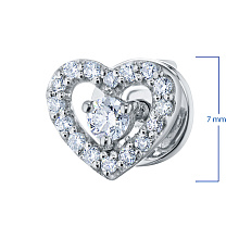 Пусеты из белого золота c бриллиантами